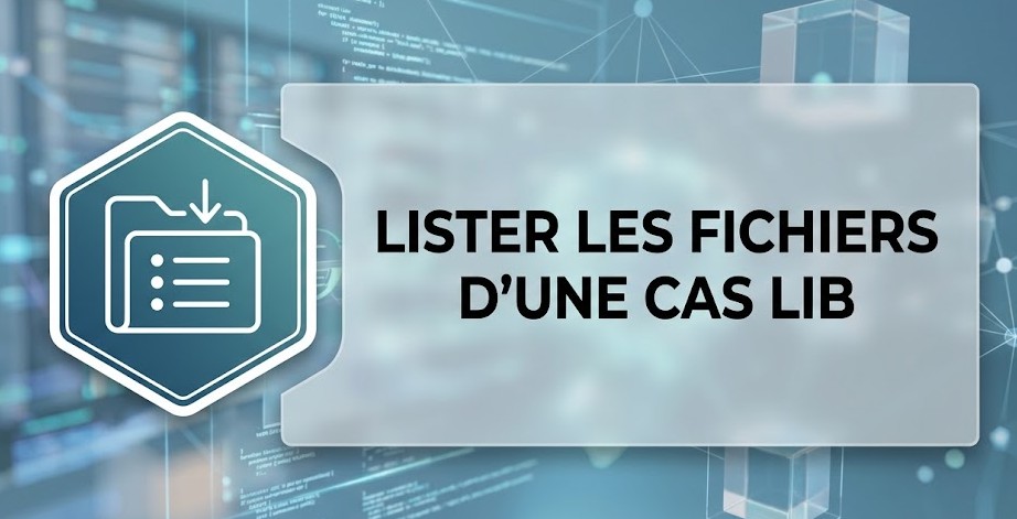 Illustration : Lister les fichiers d'une CAS LIB