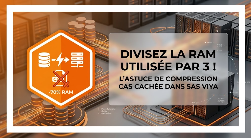 Illustration : Divisez la RAM utilisée par 3 ! L'astuce de compression CAS cachée dans SAS Viya