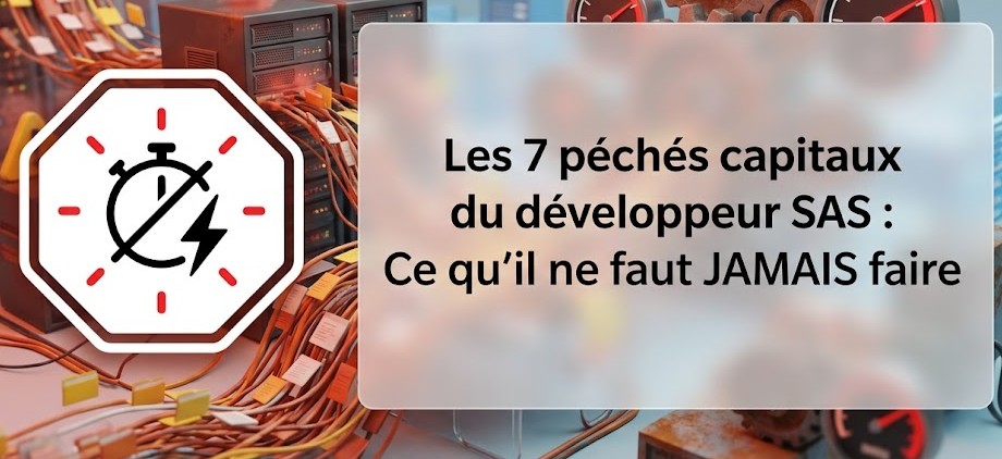 Illustration : Les 7 péchés capitaux du développeur SAS : Ce qu'il ne faut JAMAIS faire