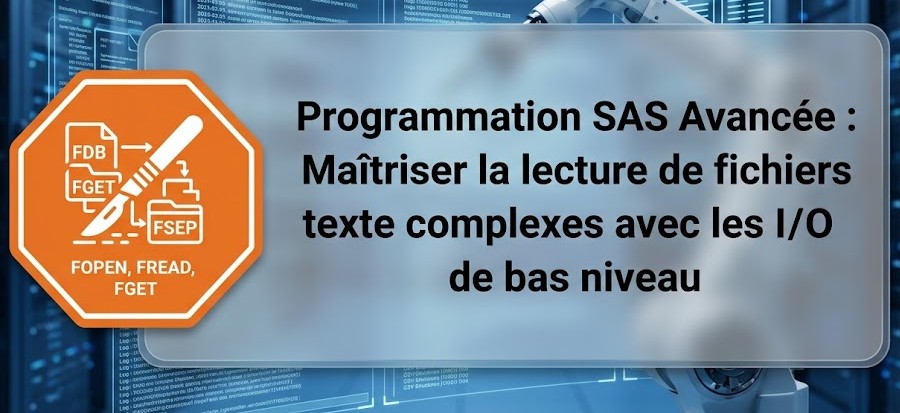 Programmation SAS Avancée : Maîtriser la lecture de fichiers texte complexes avec les I/O de bas niveau