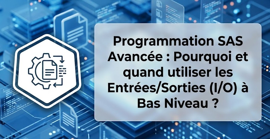 Illustration : Programmation SAS Avancée : Pourquoi et quand utiliser les Entrées/Sorties (I/O) à Bas Niveau ?