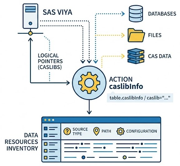 Schéma : Comment obtenir une vue d'ensemble instantanée de vos entrepôts de données dans SAS Viya ?