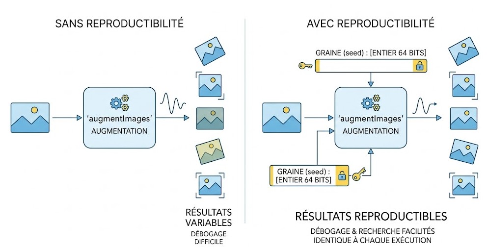 Schéma : Est-il possible de contrôler la reproductibilité des augmentations aléatoires avec augmentImages?