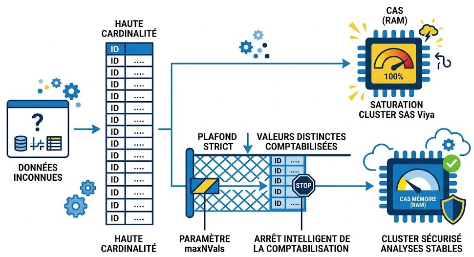 Schéma : Explosion mémoire : le paramètre miracle pour sécuriser vos analyses face à la très haute cardinalité !